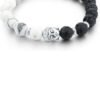 Yellow Chimes D'Vine Buddha Beads Collection Charm Bracelet for Men (Black;White)