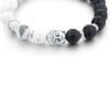 Yellow Chimes D'Vine Buddha Beads Collection Charm Bracelet for Men (Black;White)