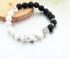 Yellow Chimes D'Vine Buddha Beads Collection Charm Bracelet for Men (Black;White)